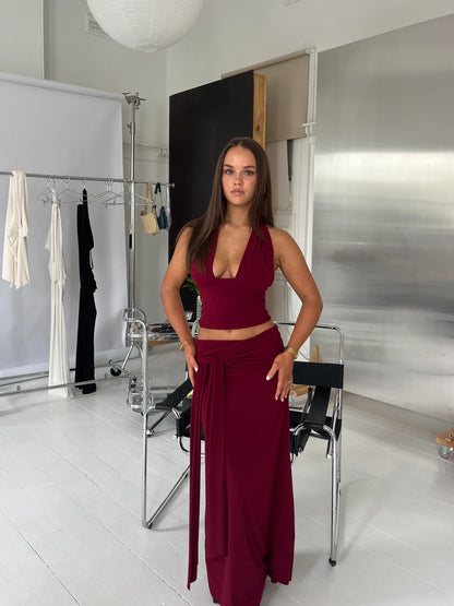 BURGUNDY SOFIA SET