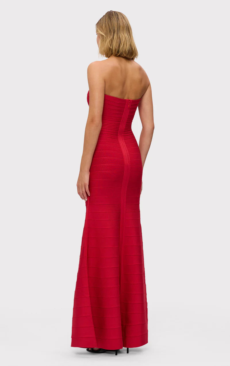 LIPSTICK RED SARA GOWN