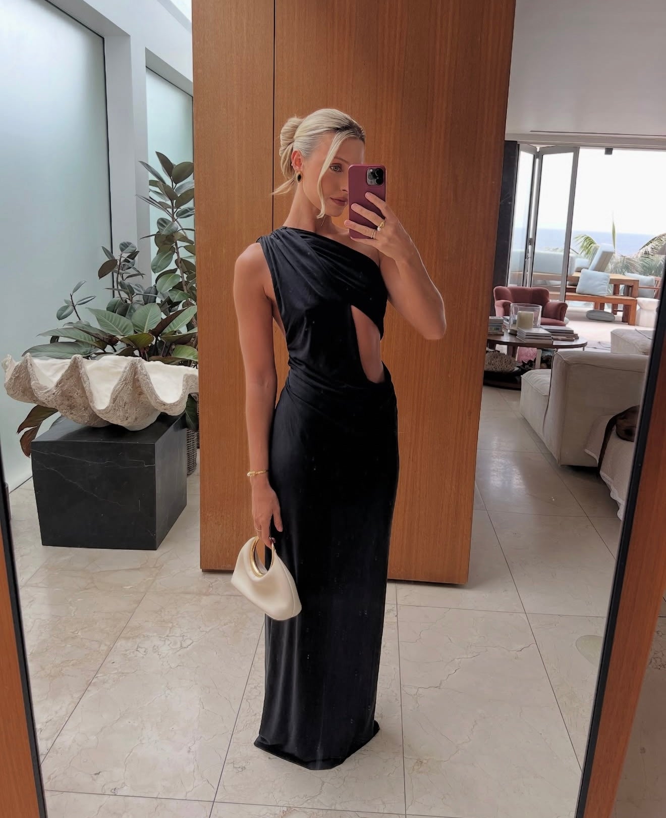 BLACK SOLSTICE CUPRO DRESS