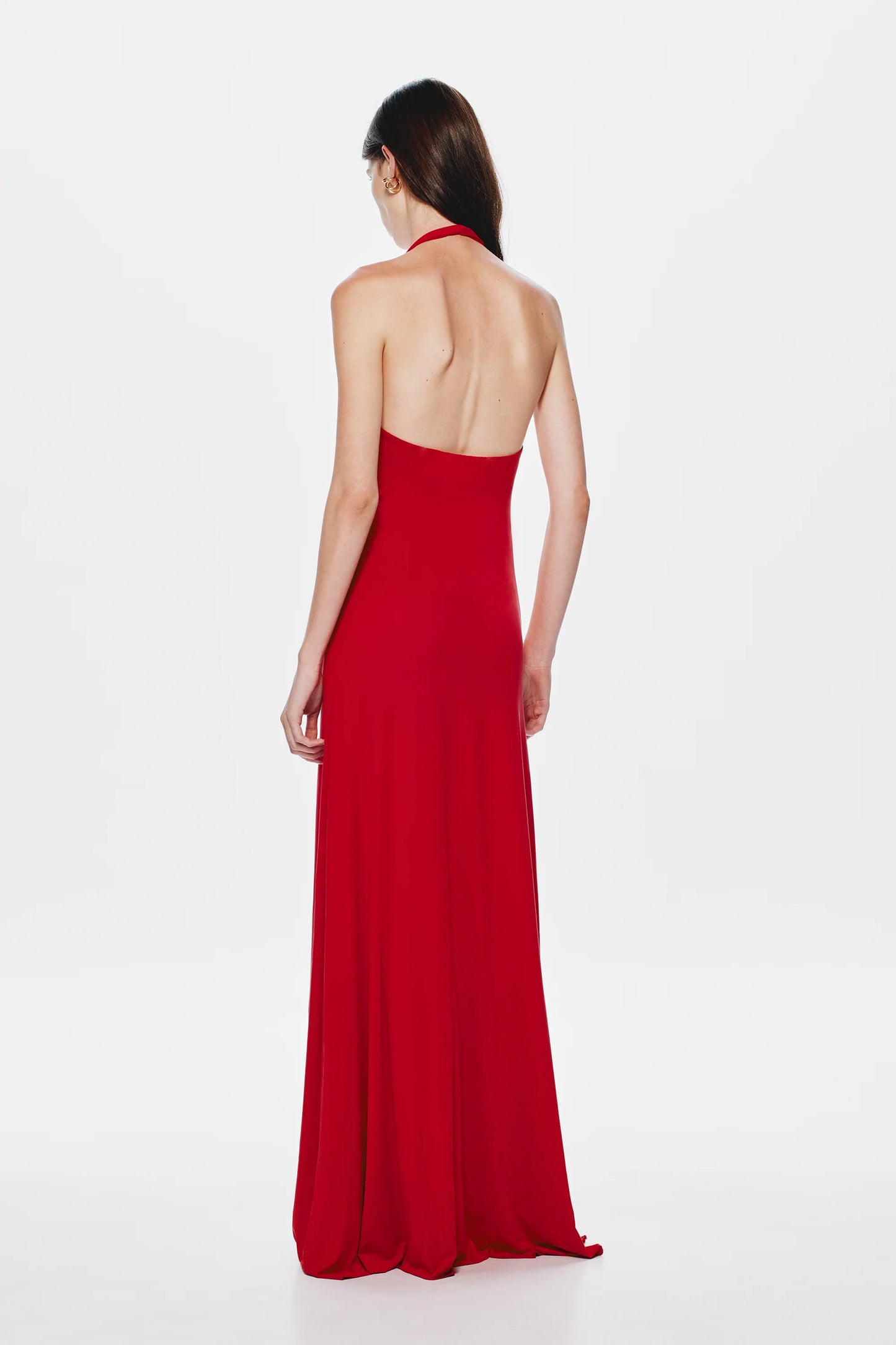 RED JENNIFER CUPRO MAXI