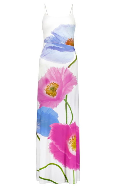 AZURE POPPY LOW BACK MAXI - SALE