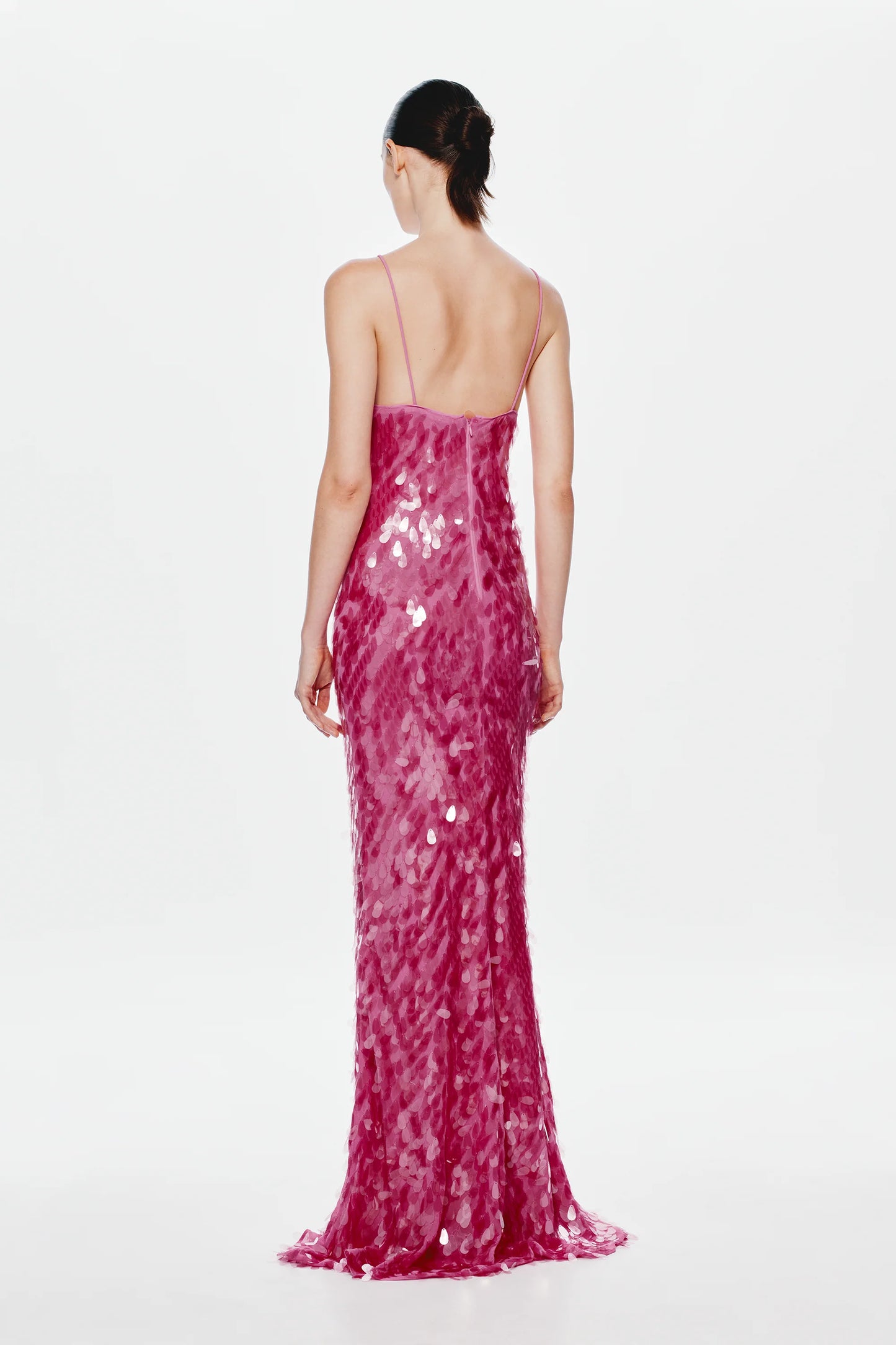 FUCHSIA SAPPHIRE SEQUIN MAXI DRESS
