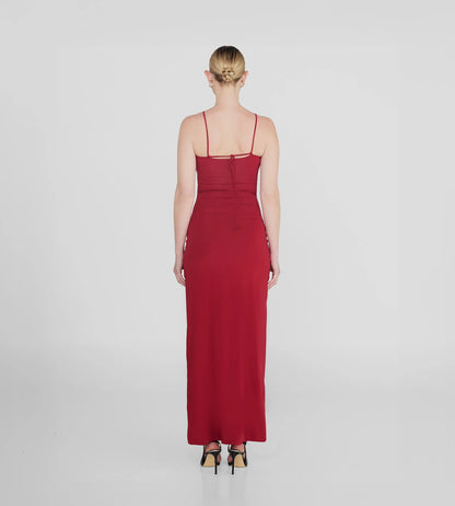 WINE VERANERA DRESS