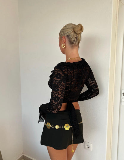 BLACK MINI SKIRT