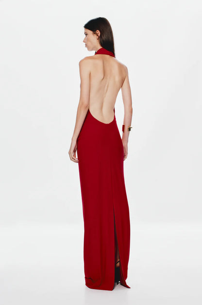 CHERRY VANESSA JERSEY MAXI DRESS