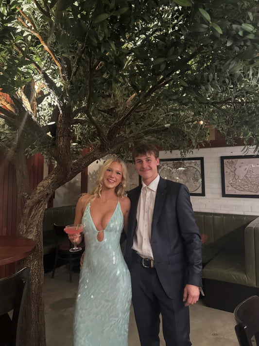 MINT SAPPHIRE SEQUIN MAXI DRESS