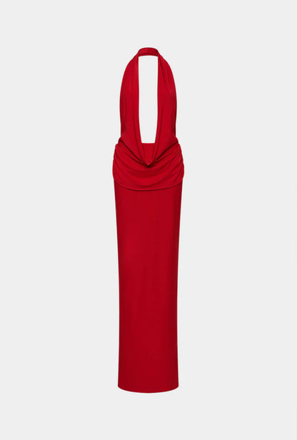 CHERRY VANESSA JERSEY MAXI DRESS