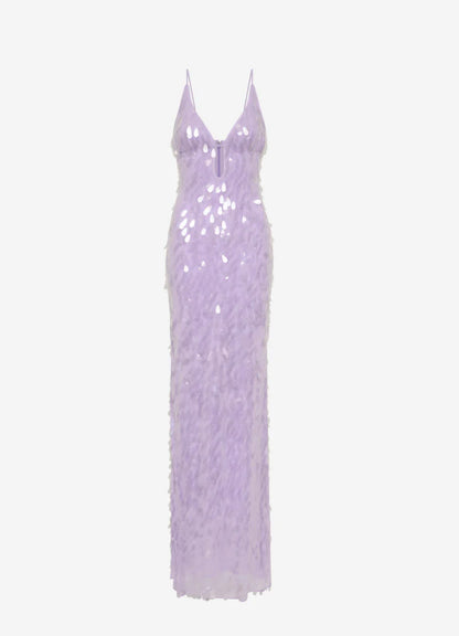 LILAC SAPPHIRE SEQUIN MAXI DRESS