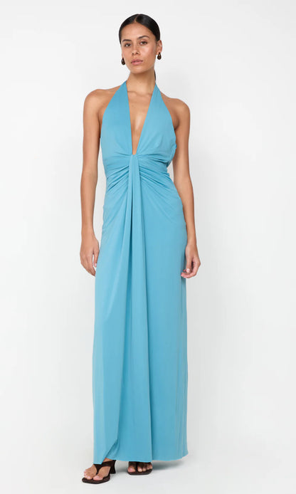 SEAFOAM TILLIE DRAPE MAXI DRESS