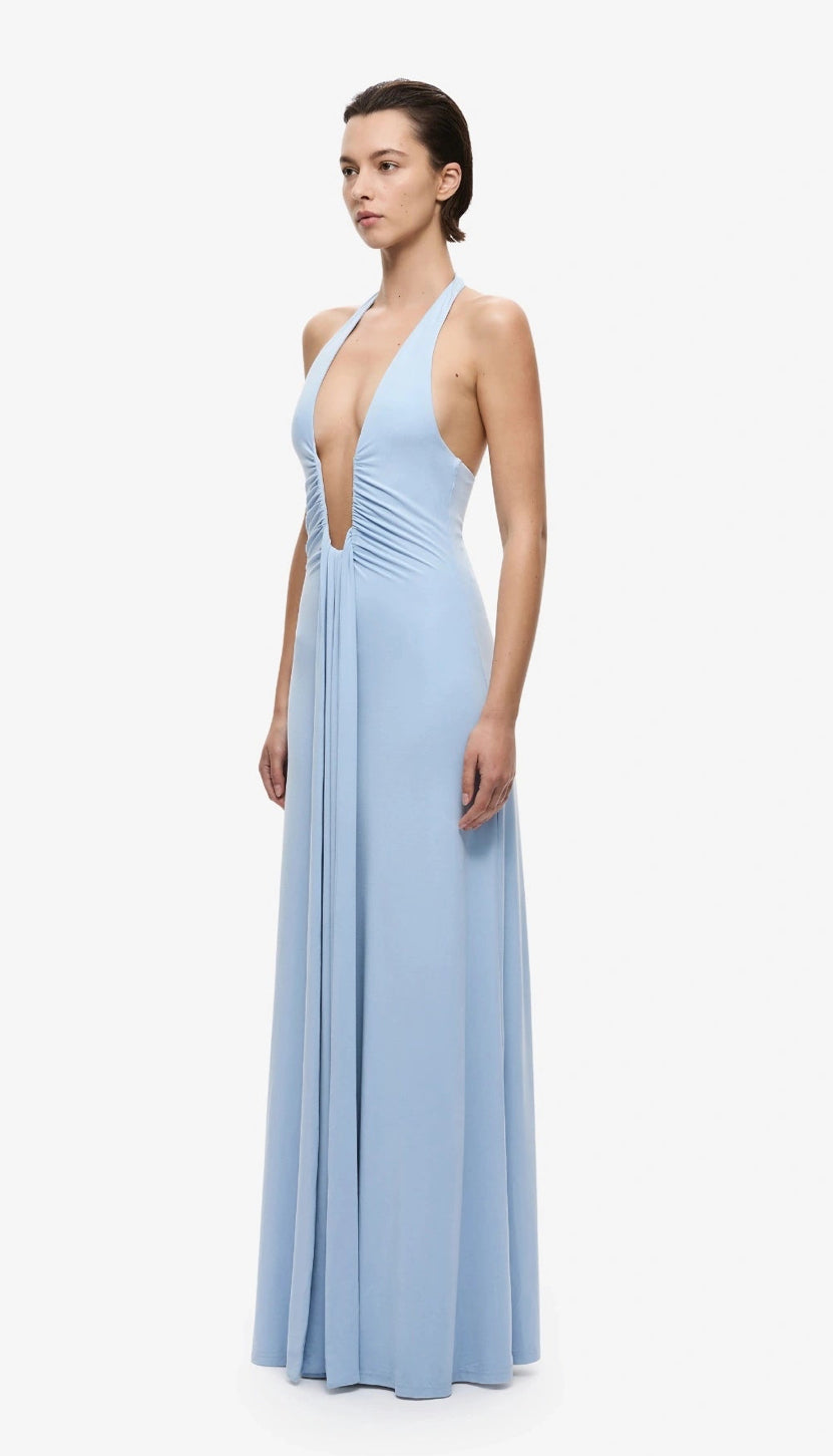 CORNFLOWER BLUE JENNIFER CUPRO MAXI