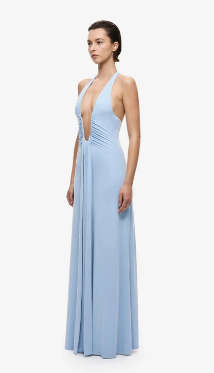 CORNFLOWER BLUE JENNIFER CUPRO MAXI