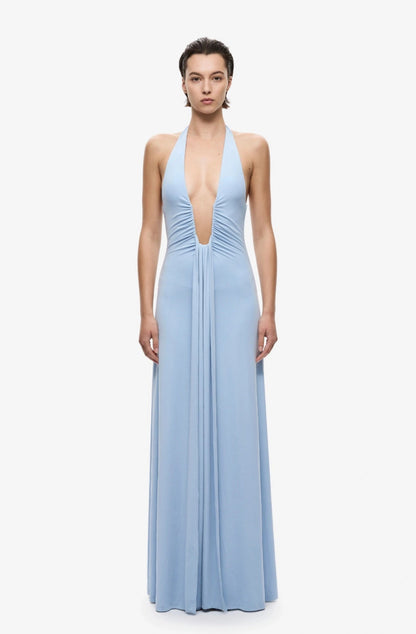 CORNFLOWER BLUE JENNIFER CUPRO MAXI