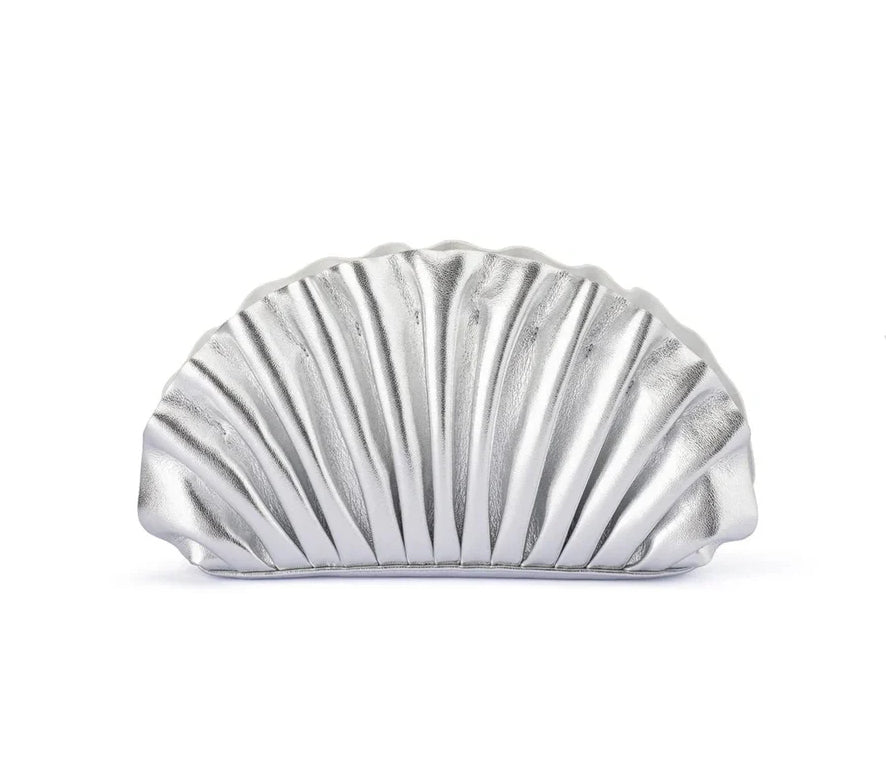 HOLLIE PLEATED CLUTCH - SILVER