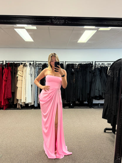 REED DRAPED CREPE PINK GOWN