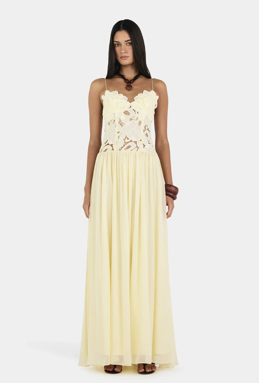 STEPHANIE MAXI DRESS BUTTER