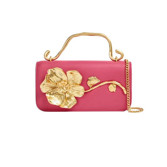 CELESTE FLOWER CLUTCH - MAGENTA