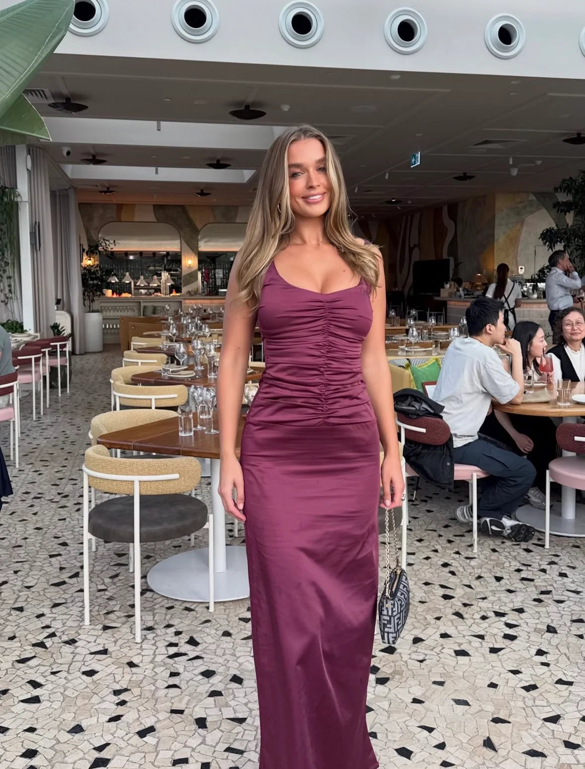 PLUM ATLEIN GOWN