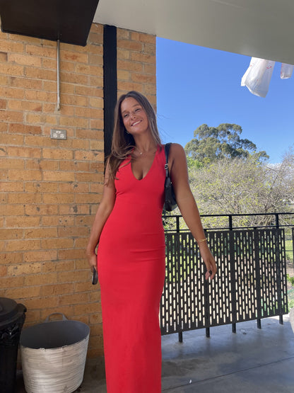 RED EIZA GOWN