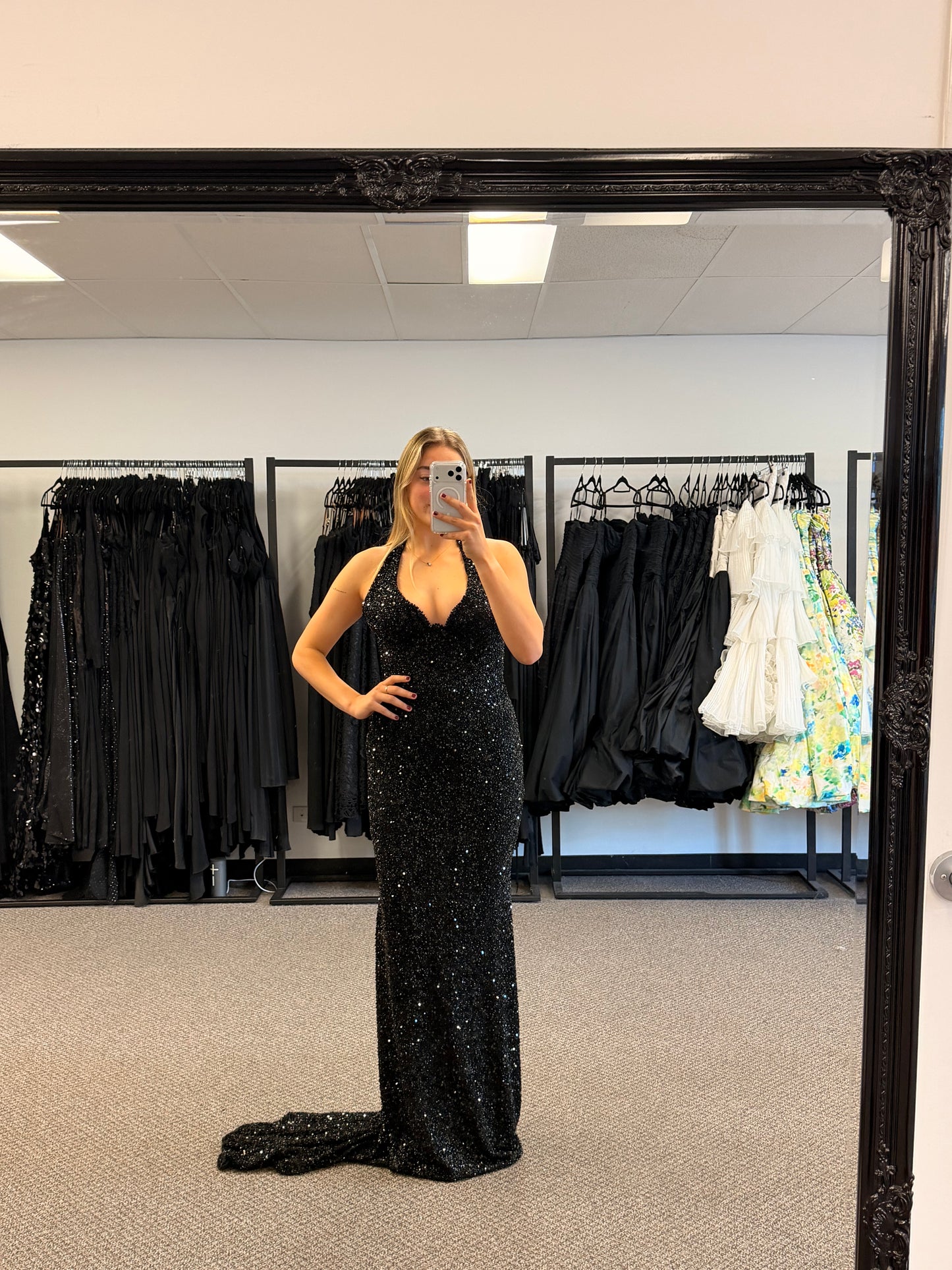 GOLDEN MIRAGE BLACK DRESS