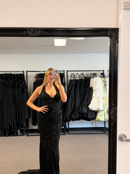 GOLDEN MIRAGE BLACK DRESS