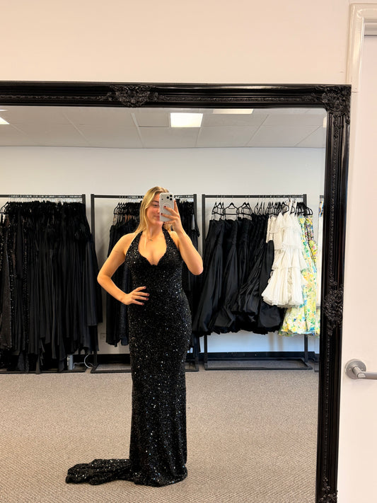GOLDEN MIRAGE BLACK DRESS