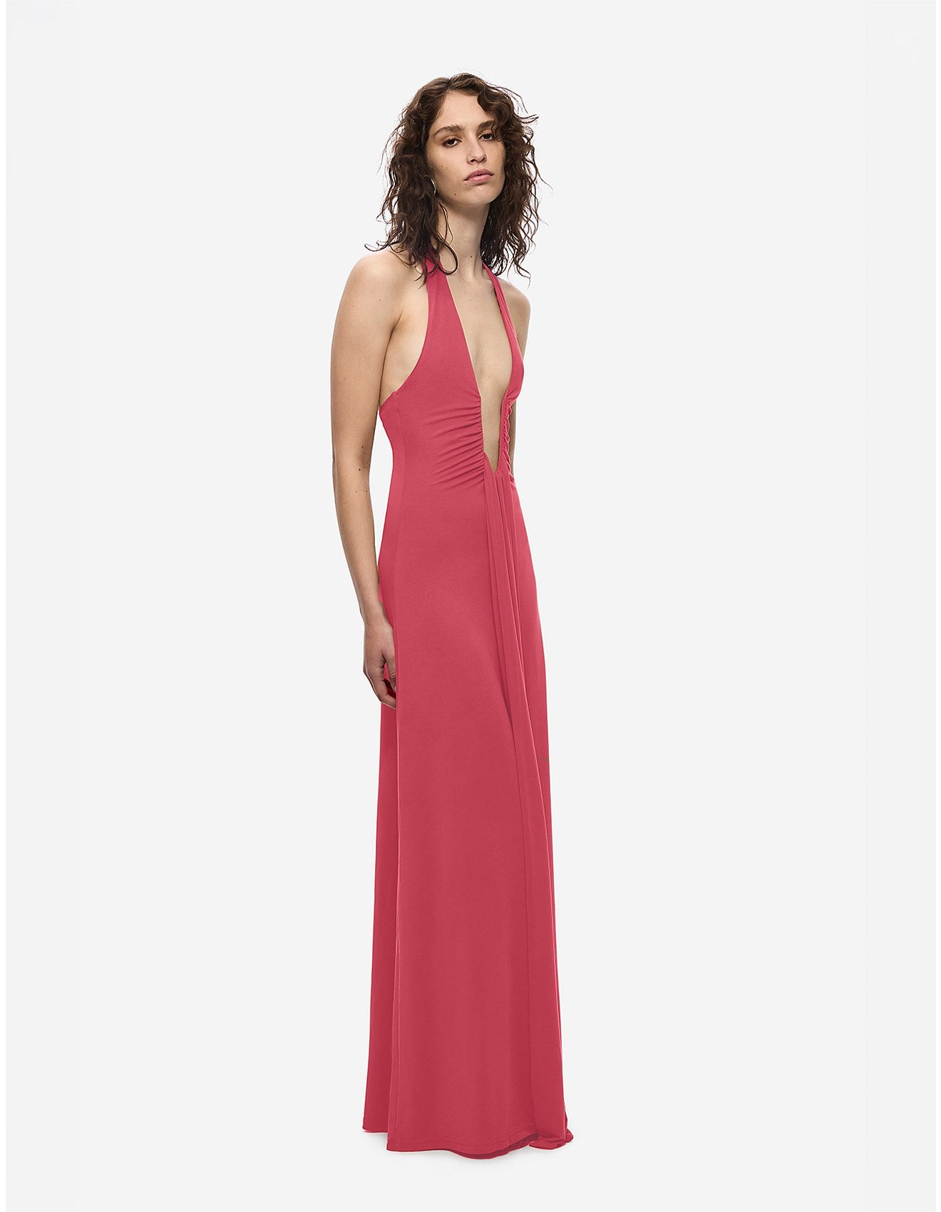 PINK JENNIFER CUPRO MAXI