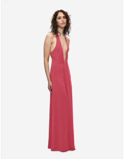 PINK JENNIFER CUPRO MAXI