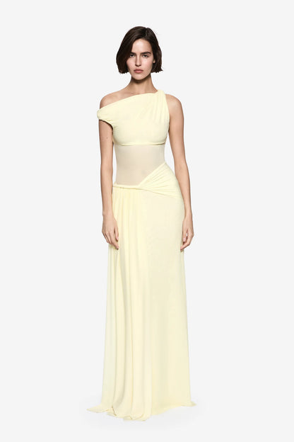 LEMON SISAL MESH DRESS