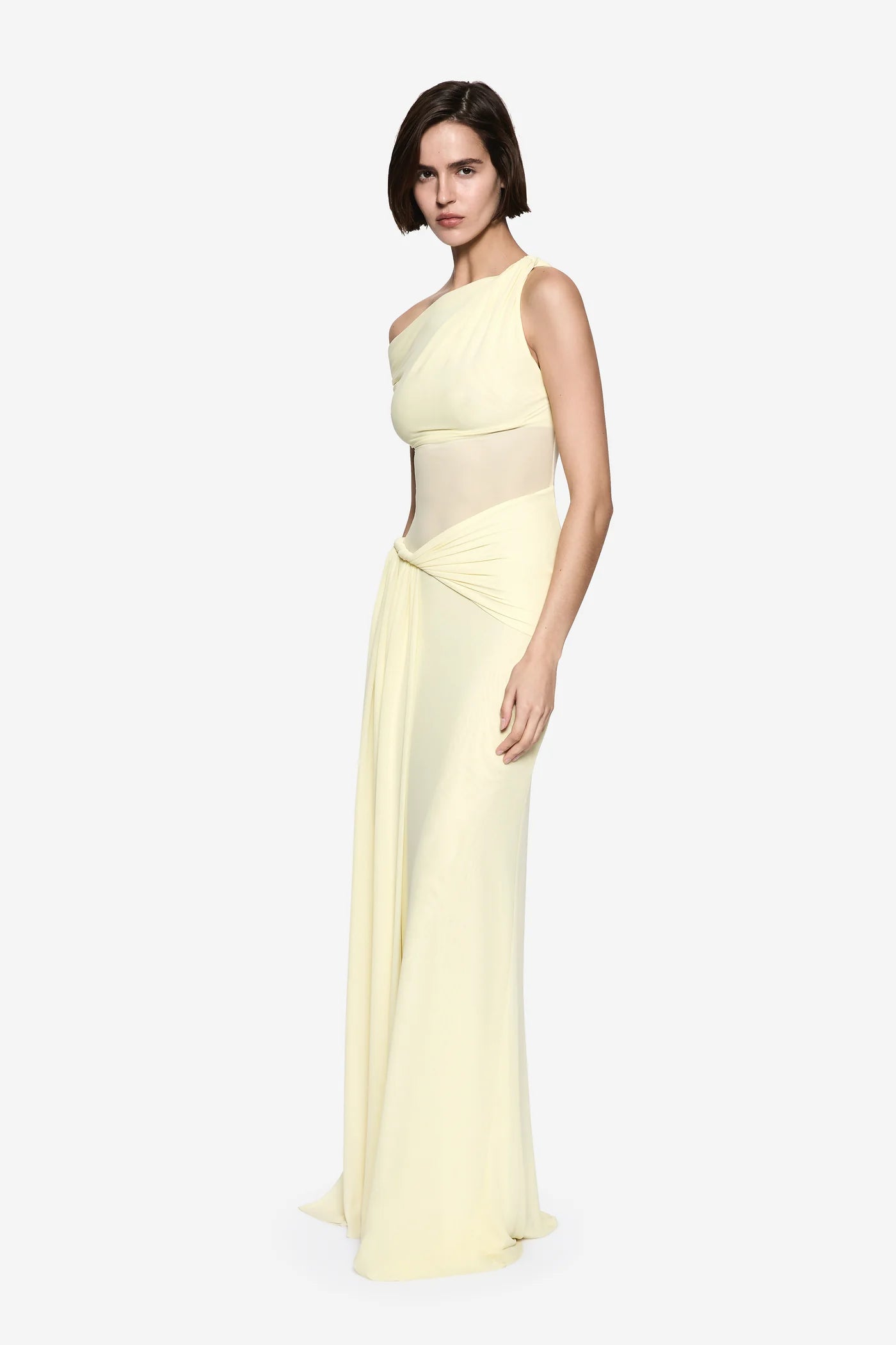 LEMON SISAL MESH DRESS