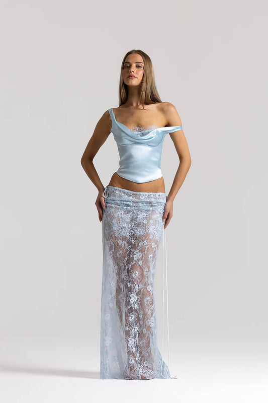 ICE BLUE POSY TOP
