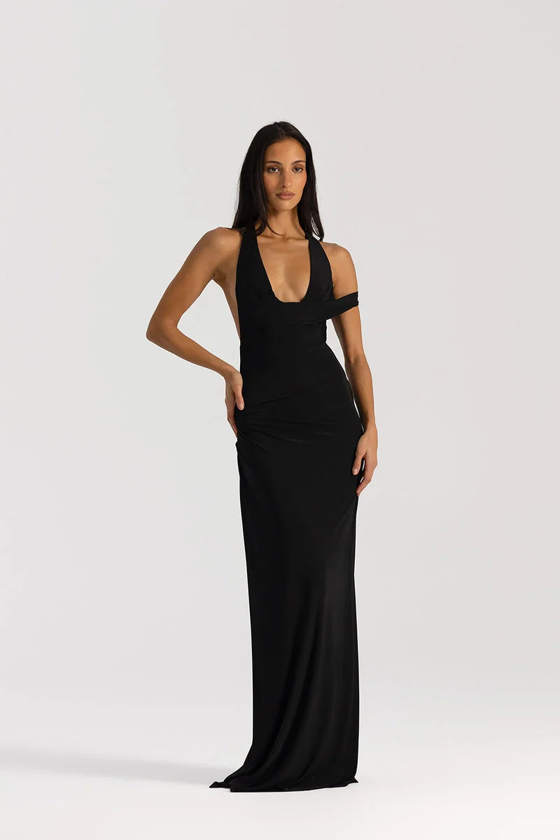 BLACK MARIELA GOWN