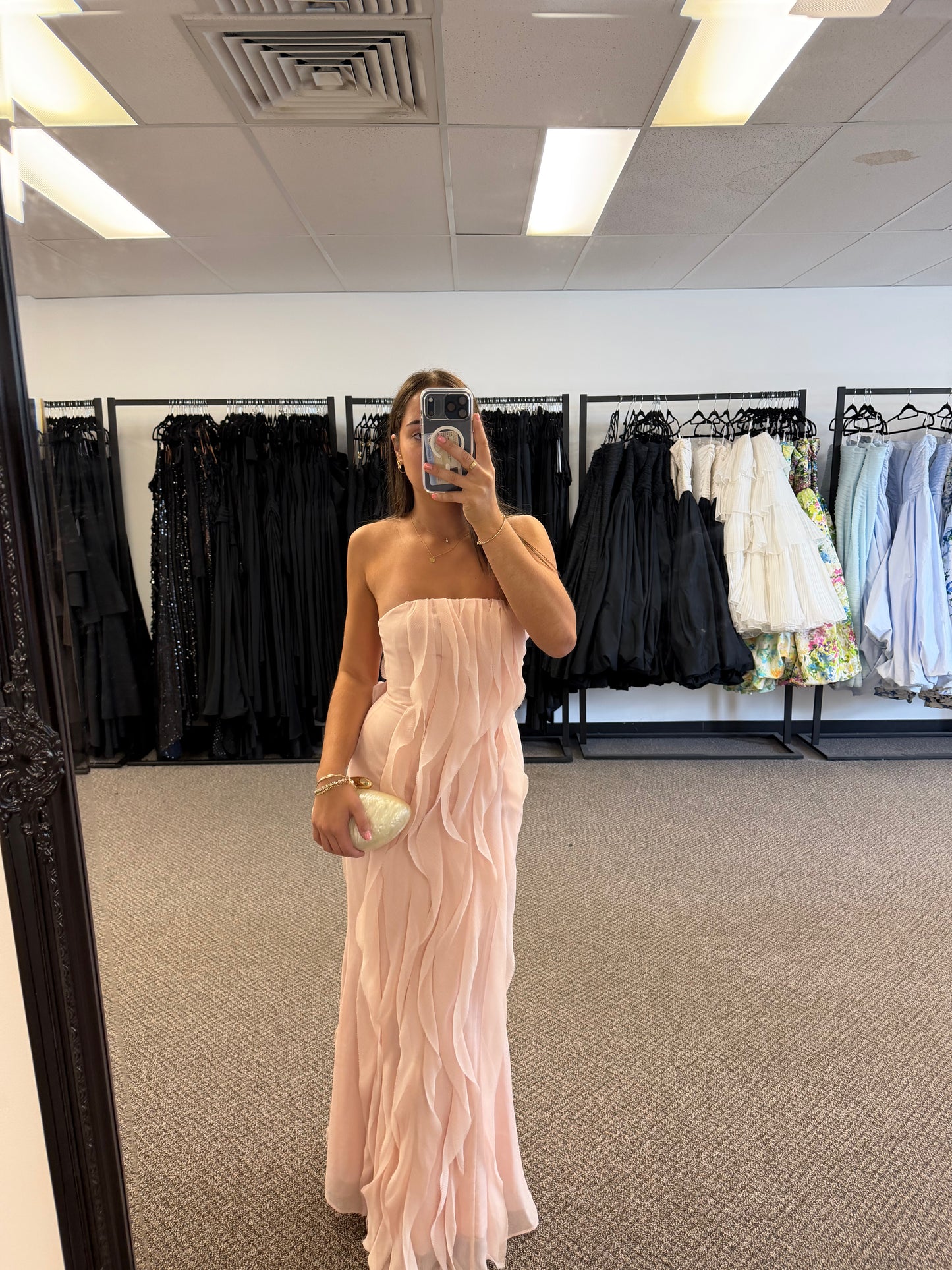 CASCADING BLUSH GOWN