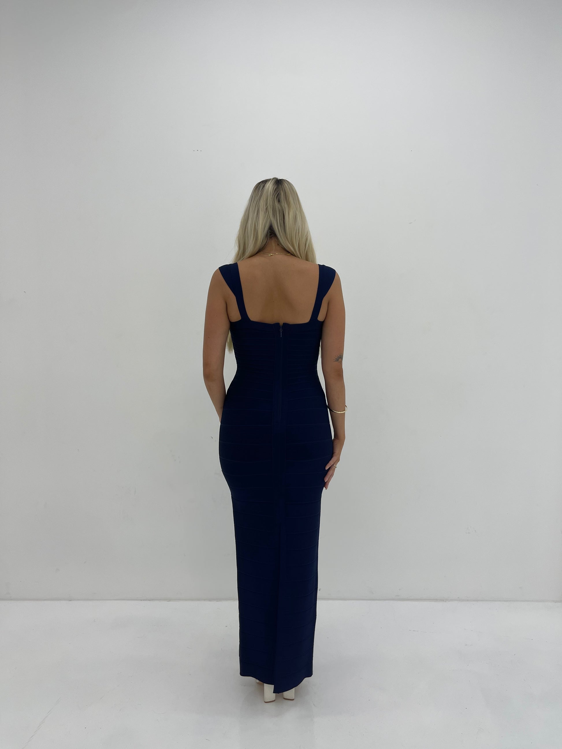 Herve leger navy dress best sale
